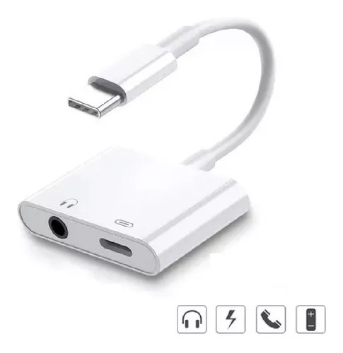 Adaptador Para Tipo C A Jack Aux 3.5mm Para Audio Y Carga.
