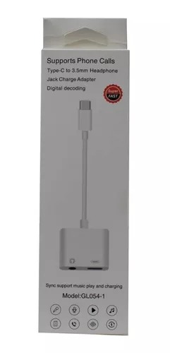 Adaptador Para Tipo C A Jack Aux 3.5mm Para Audio Y Carga.