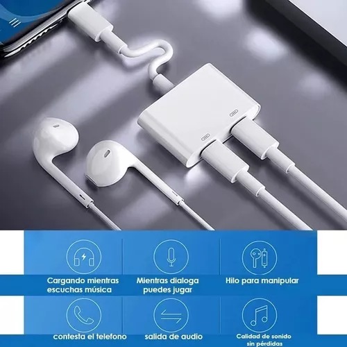 Adaptador Para Tipo C A Jack Aux 3.5mm Para Audio Y Carga.
