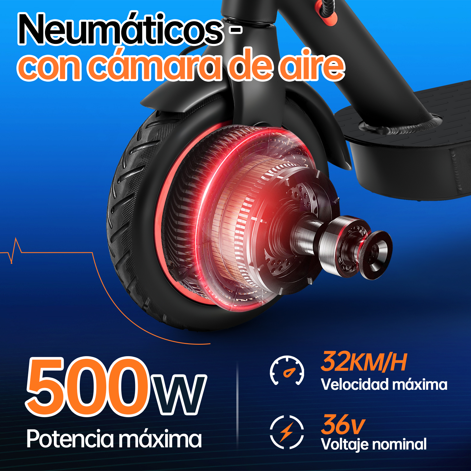 Scooter Eléctrico Honey Whale E9 Pro V2 Negro.
