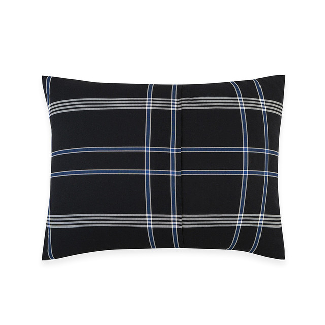 Edredón Mat Queen con 2 fundas Decorativas azul Kaltex