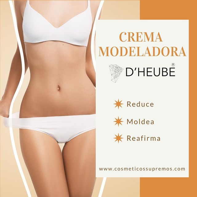 Crema Modeladora Reafirmante D'HEUBE, reductora de papada, elimina flacidez de brazos, elimina flacidez de abdomen, reafirmante de brazos, reafirmante de glúteos.