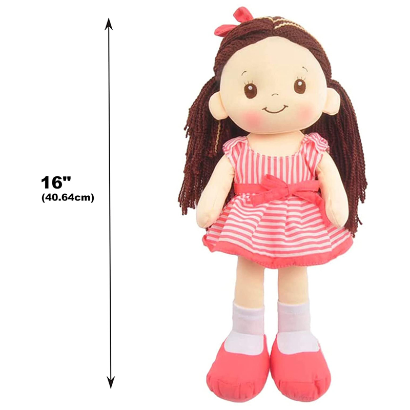 Muñeca De Trapo y Tela Lacy Color Rosa.