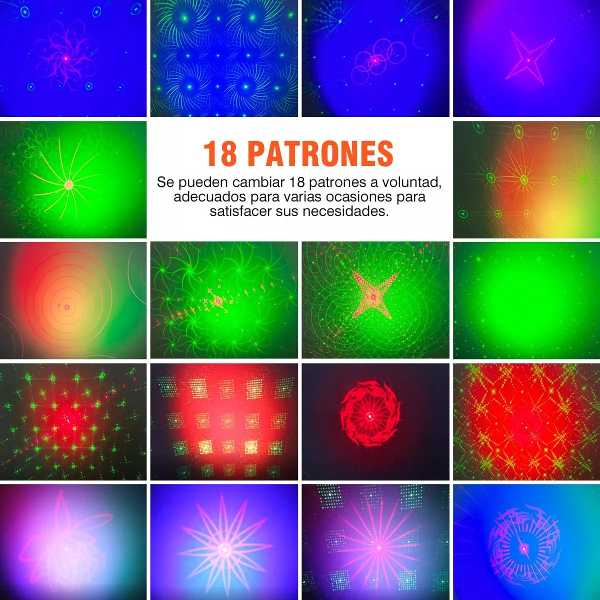 Cañon Led Audiorítmico Esfera Proyector Láser Bola Dj Fiesta Blanco.