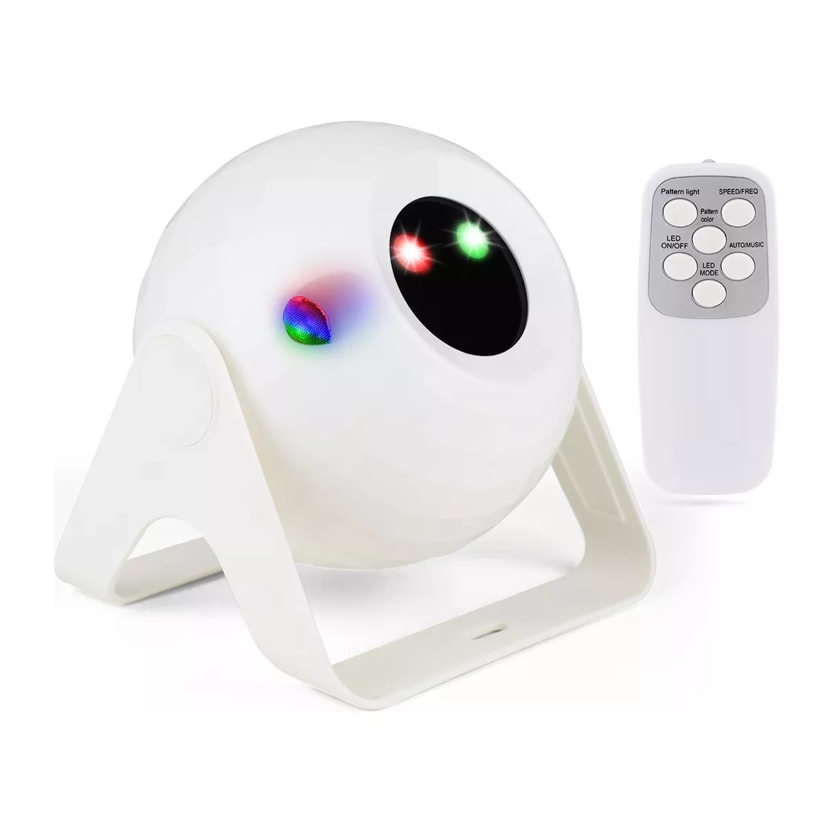 Cañon Led Audiorítmico Esfera Proyector Láser Bola Dj Fiesta Blanco.