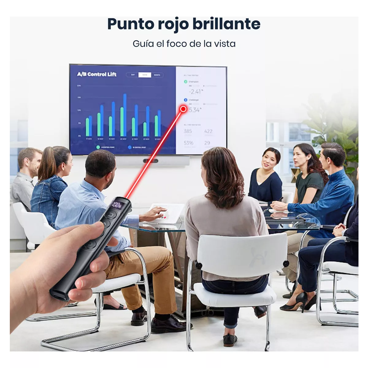 Control Inalámbrico Puntero Láser Usb Remoto De Presentación.