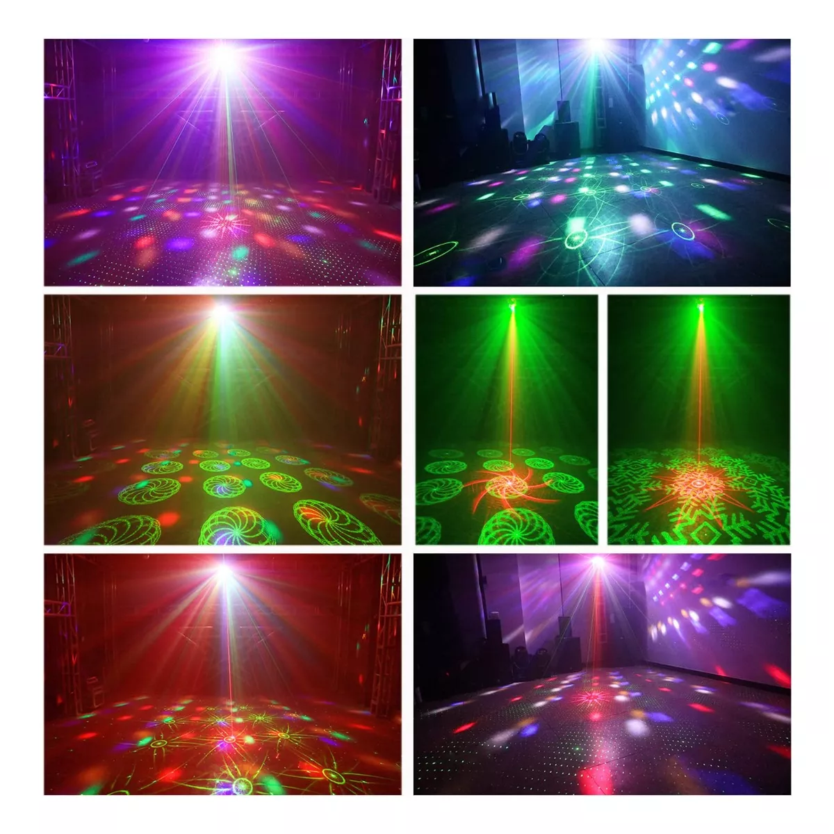 Luces De Escenario Controladas Por Sonido Con Control Remoto.