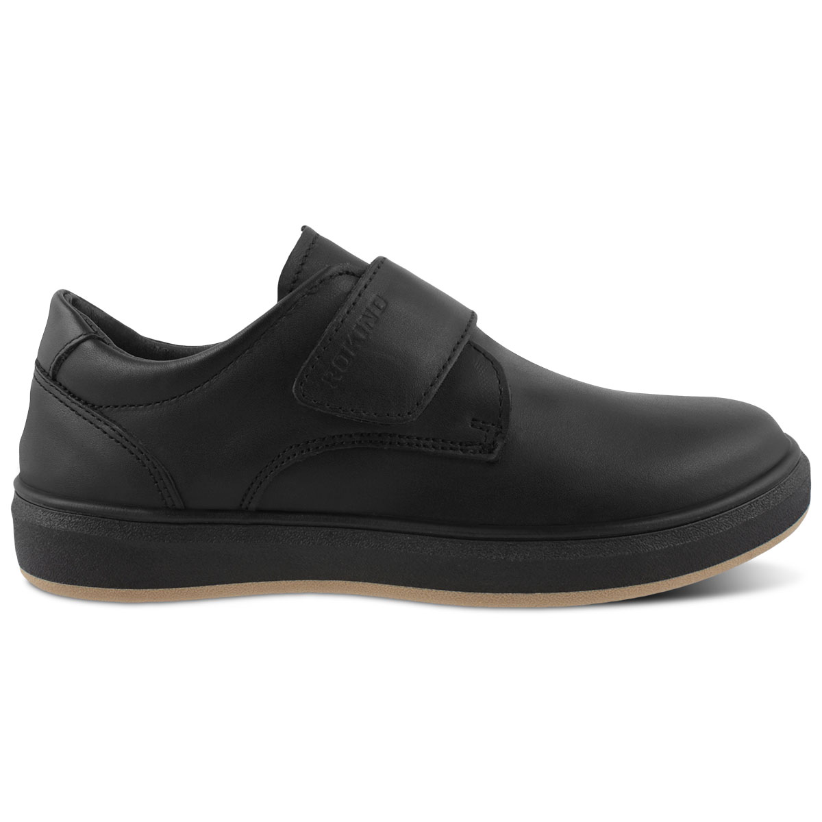 Zapato Escolar De Piel Niño Marca Rokino Modelo 3242 Negro.