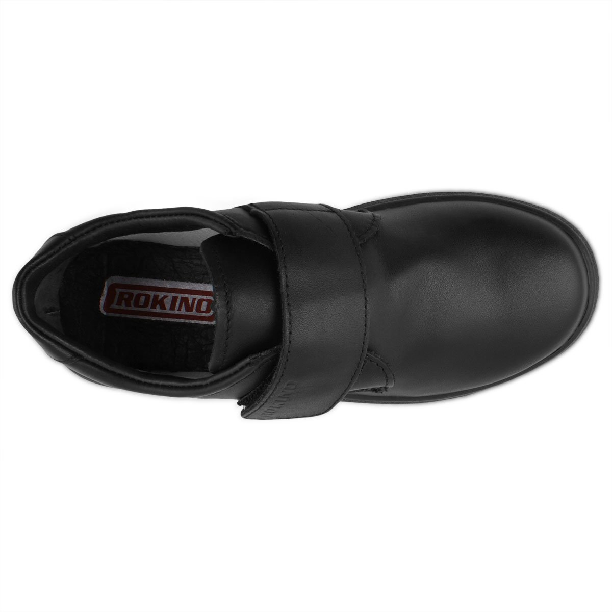 Zapato Escolar De Piel Niño Marca Rokino Modelo 3242 Negro.