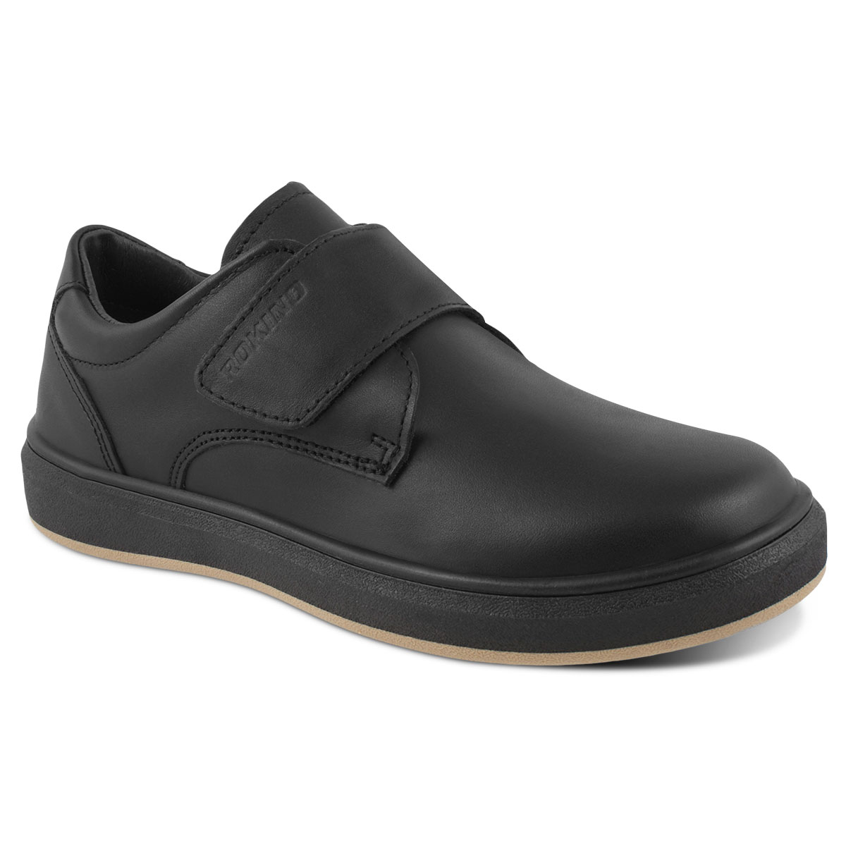 Zapato Escolar De Piel Niño Marca Rokino Modelo 3242 Negro.