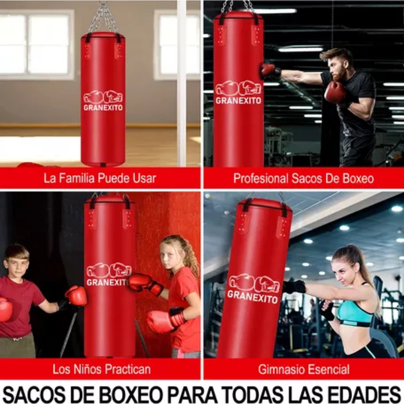 Saco Bolsa Boxeo 1.2m Premium Pu Saco De Boxeo Deportivo Kit