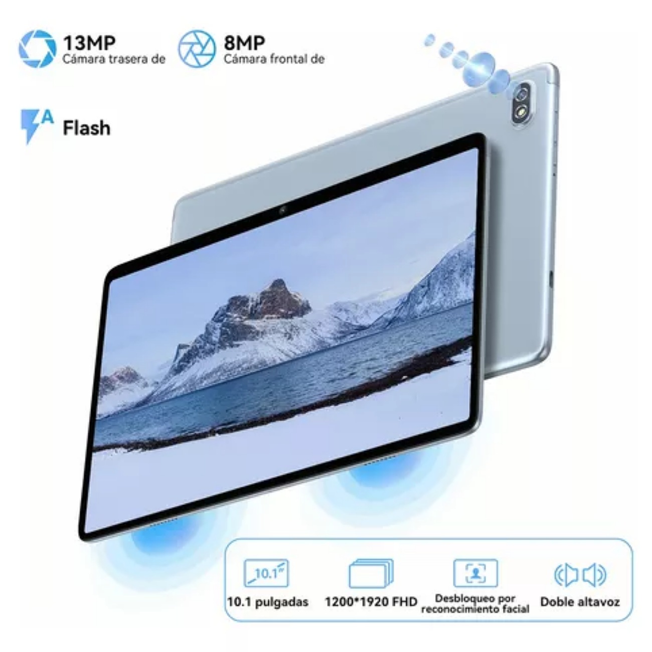 Tablet Blackview Tab7 Pro 10.1 Pulgada 10GB Ram 128GB Rom 6580mAh Android 12 Auriculares 3.5mm 5G Wifi Tableta