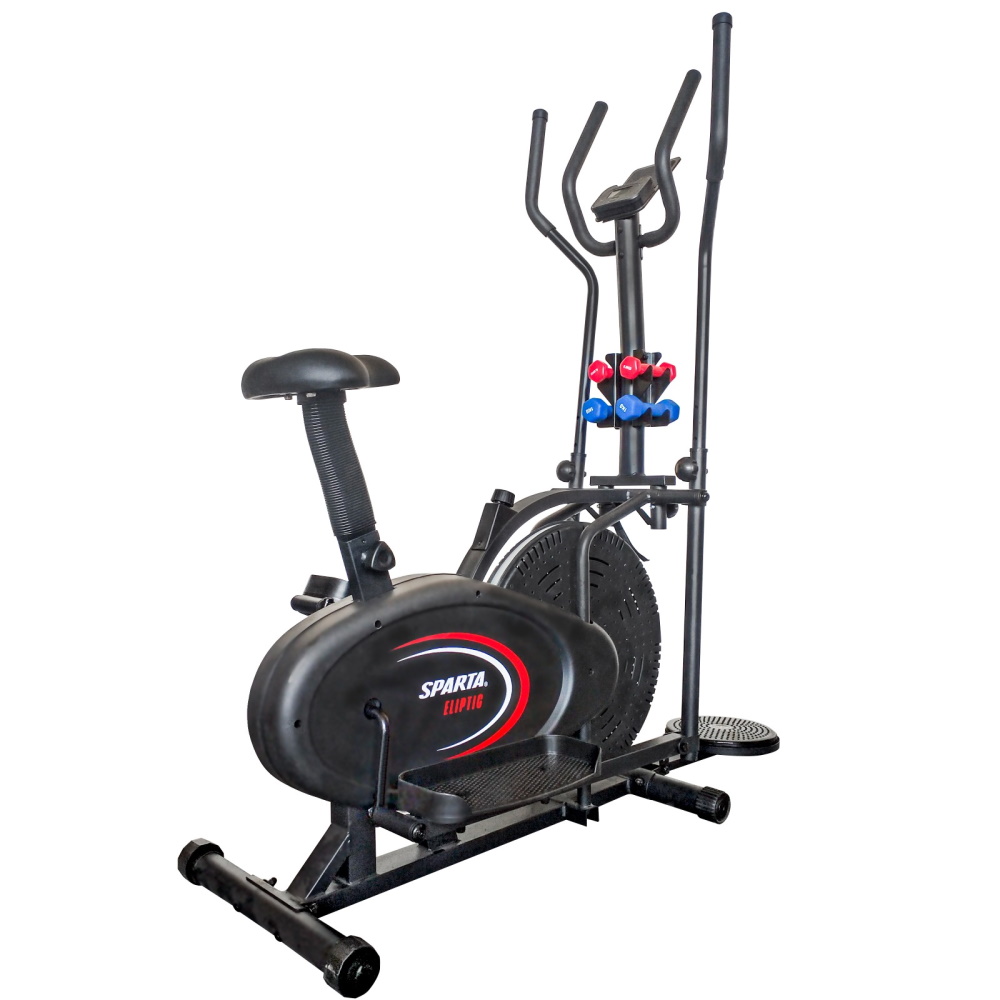 Aparato Ejercicio Caminadora Elíptica 3 En 1 Con Mancuernas Y Twister Sparta Fitness.