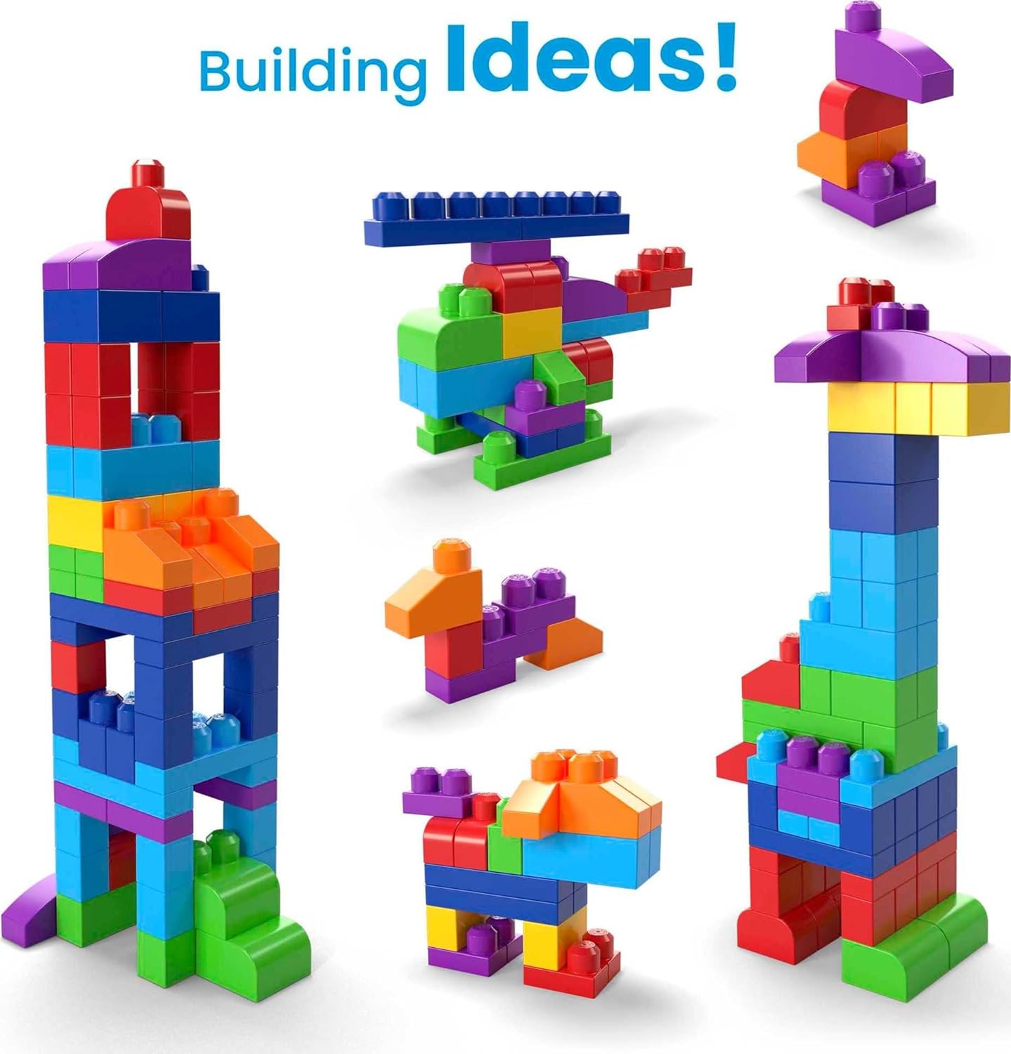  Mega Bloks Bolsa De Construcción Deluxe 80 Piezas Azul.