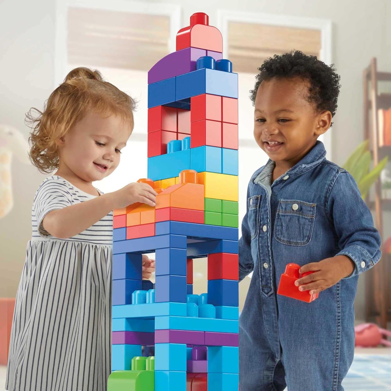  Mega Bloks Bolsa De Construcción Deluxe 80 Piezas Azul.