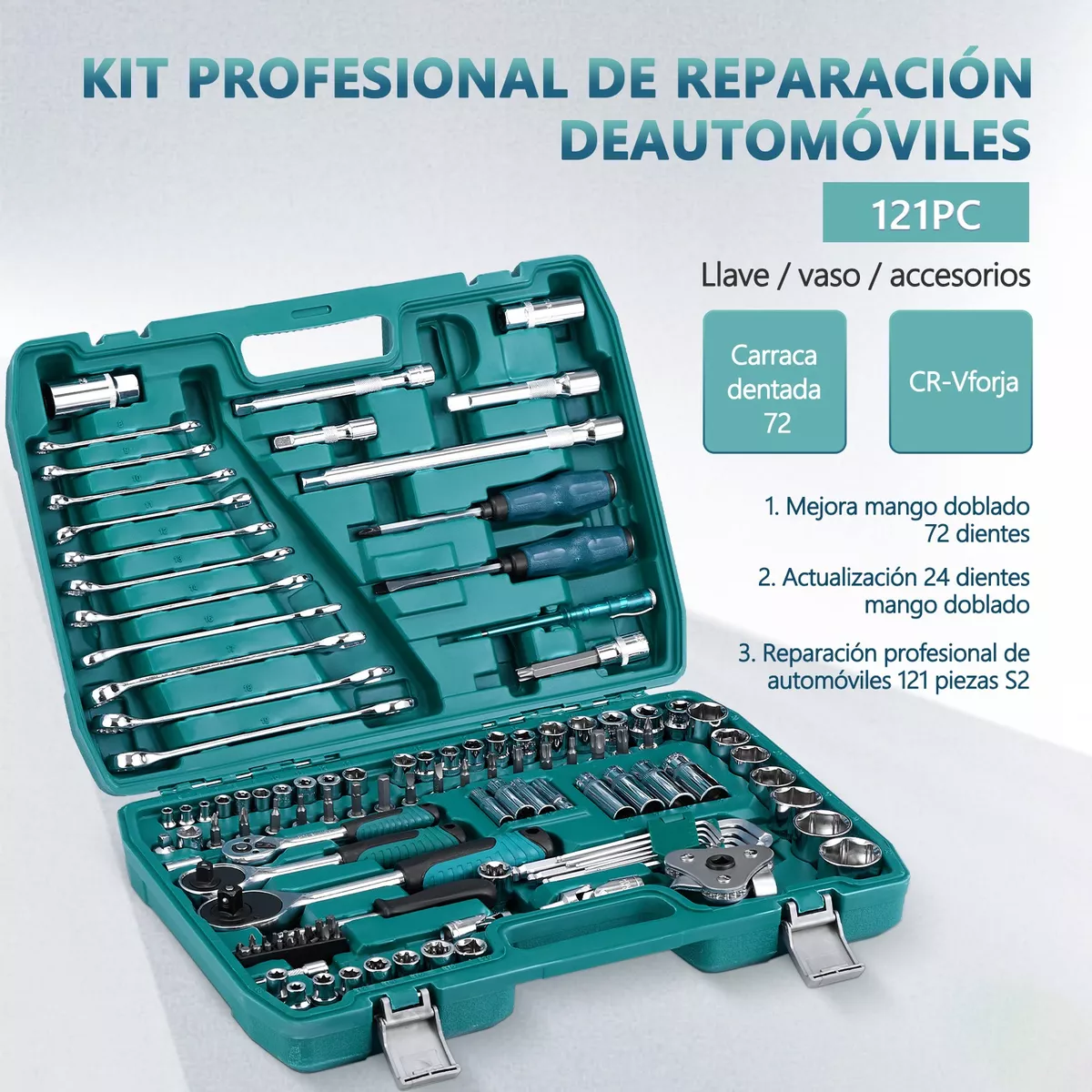 Dados Herramienta Juegos Para Reparación Automóviles 121pcs.