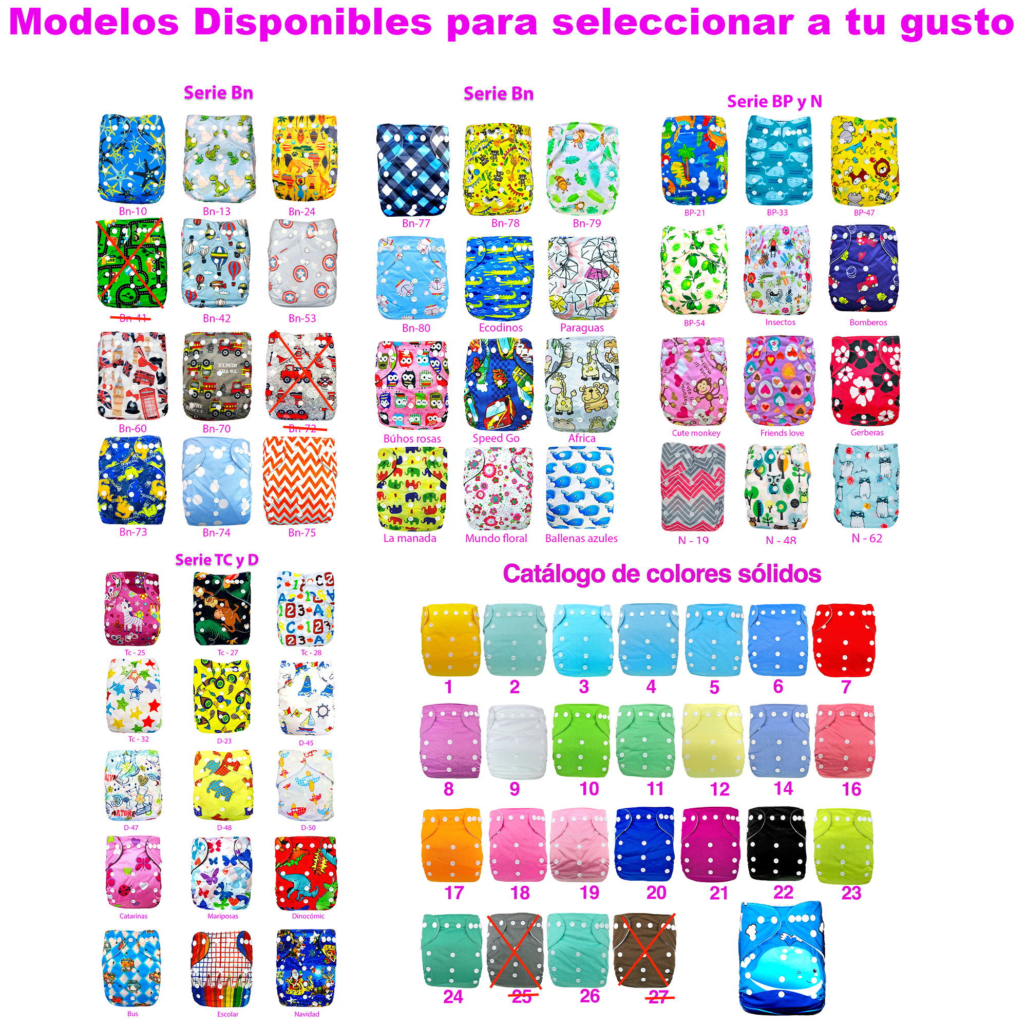 Pañales de tela para bebés con insertos noctunos y  rollo mas wetbag ecobaby original.