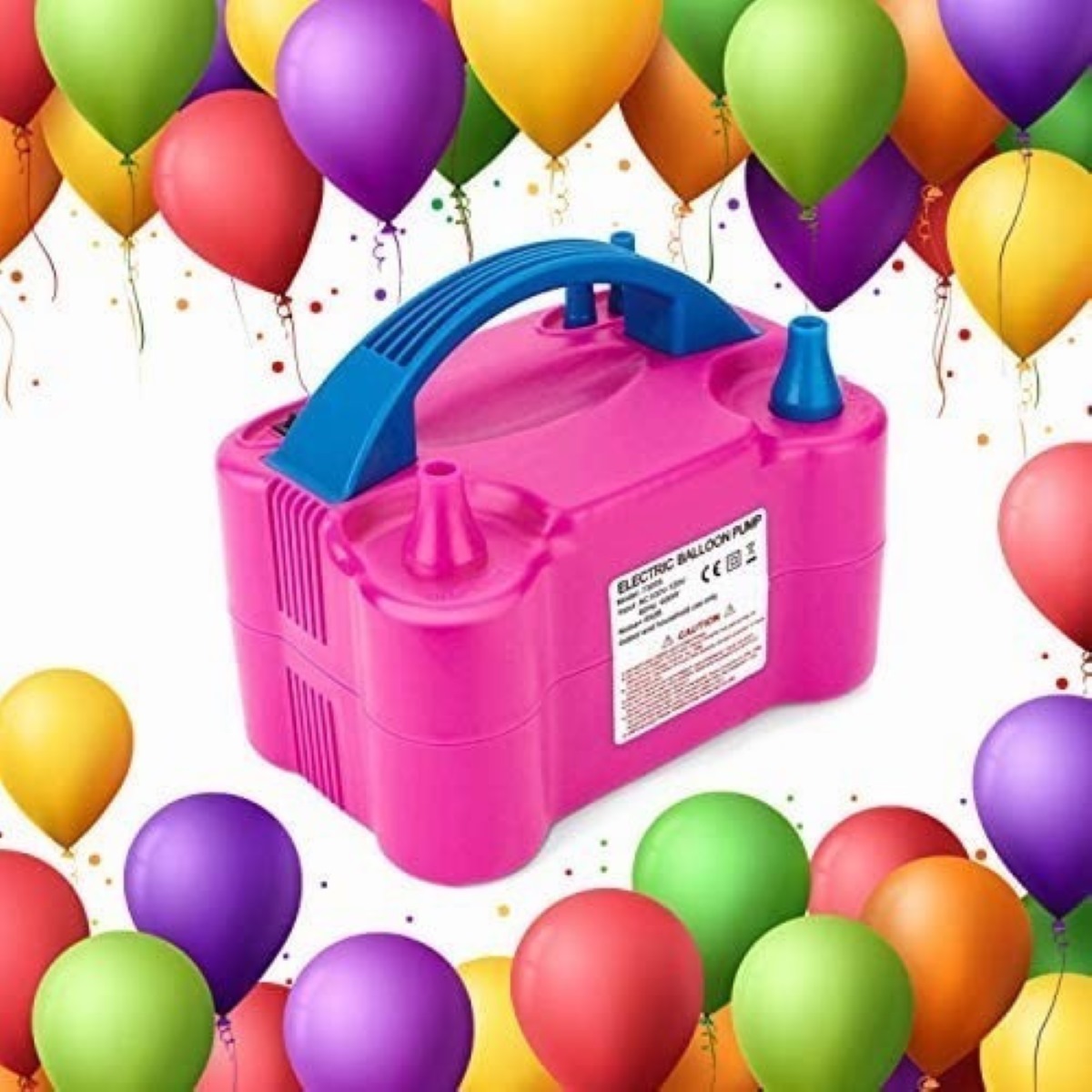 Bomba Para Inflar Globos Electrica Doble Inflador/fiestas rosa