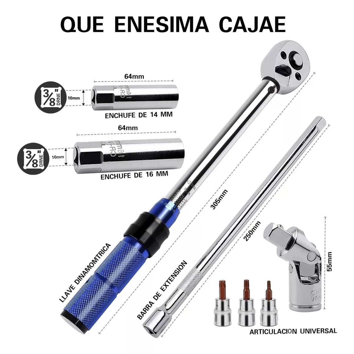 Llave Dinamométrica 3/8 Llave De Torque.