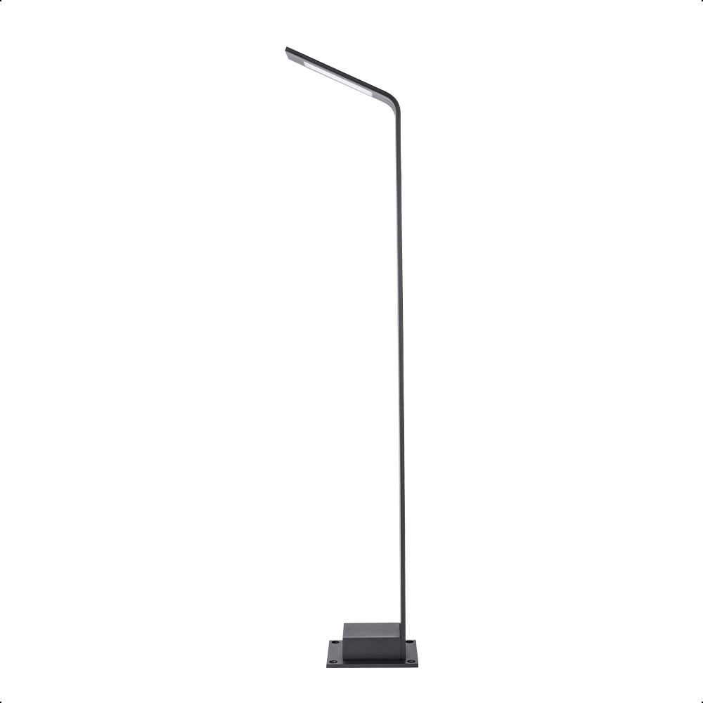 ICON Lampara de Jardín para caminos Tipo Bolardo Slim 4W Luz Cálida 3000K IP65 80 CM