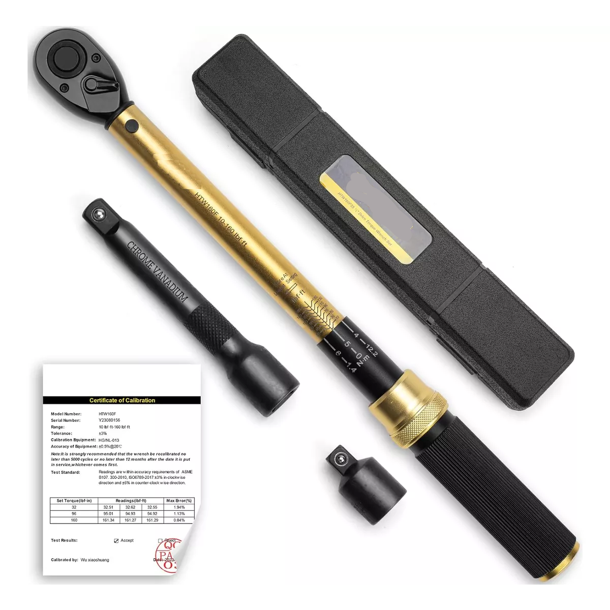 Kit De Llave Dinamométricas 1/2'' Torquímetro 10-227 Nm 3pz.