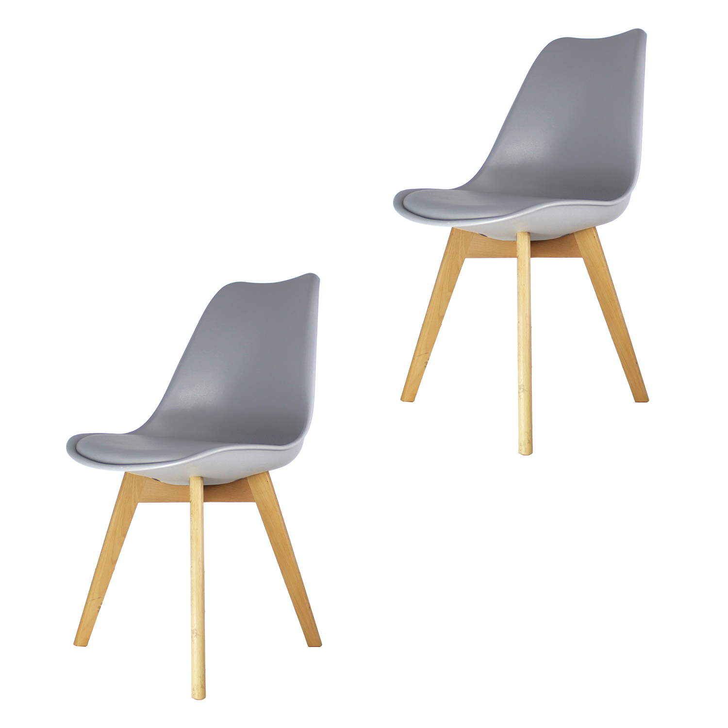 Set 2 Sillas Eames Hogar Frankfurt Gris Mundo In