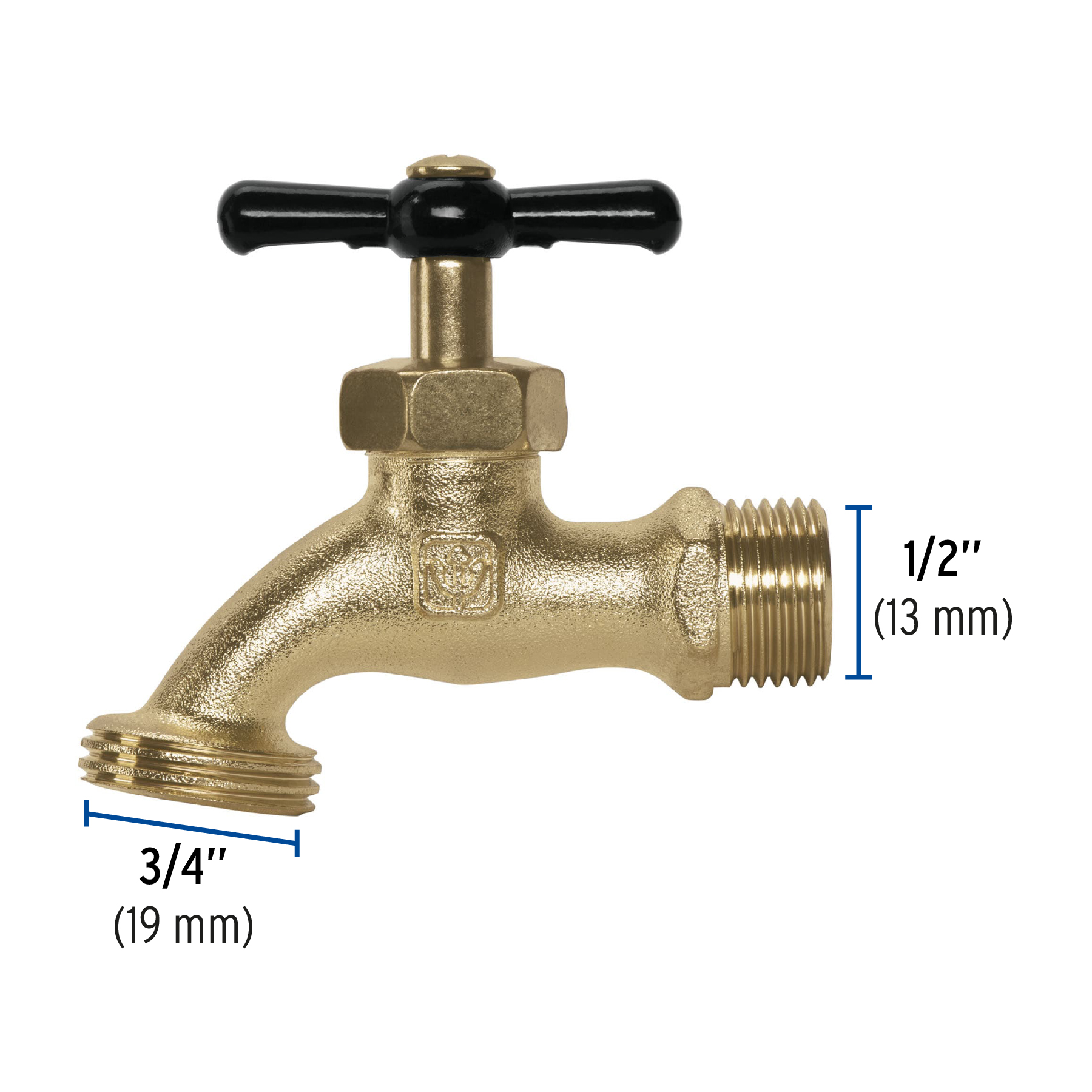 Llave Con Rosca Para Manguera De Jardín Lavadero Patio 1/2.