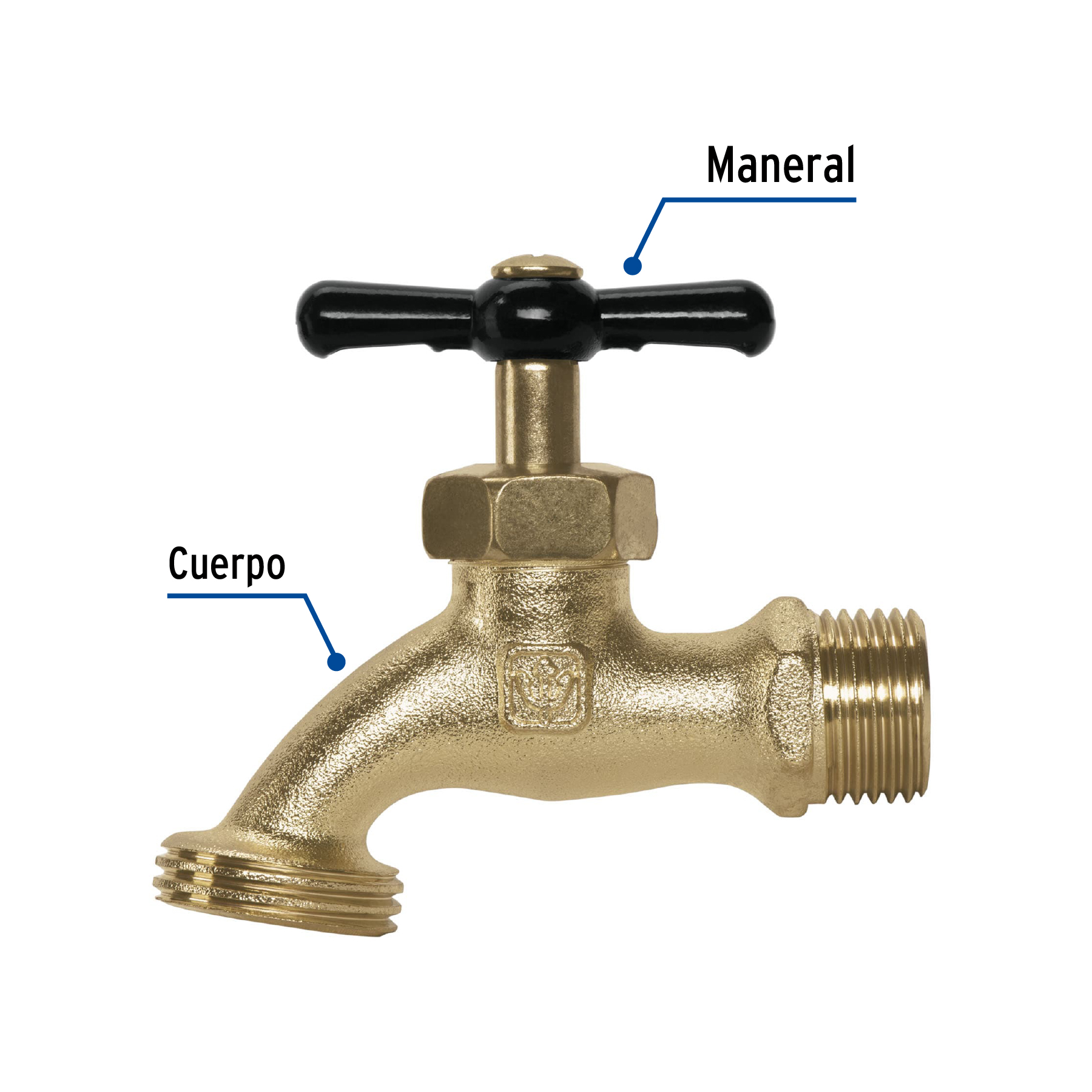 Llave Con Rosca Para Manguera De Jardín Lavadero Patio 1/2.
