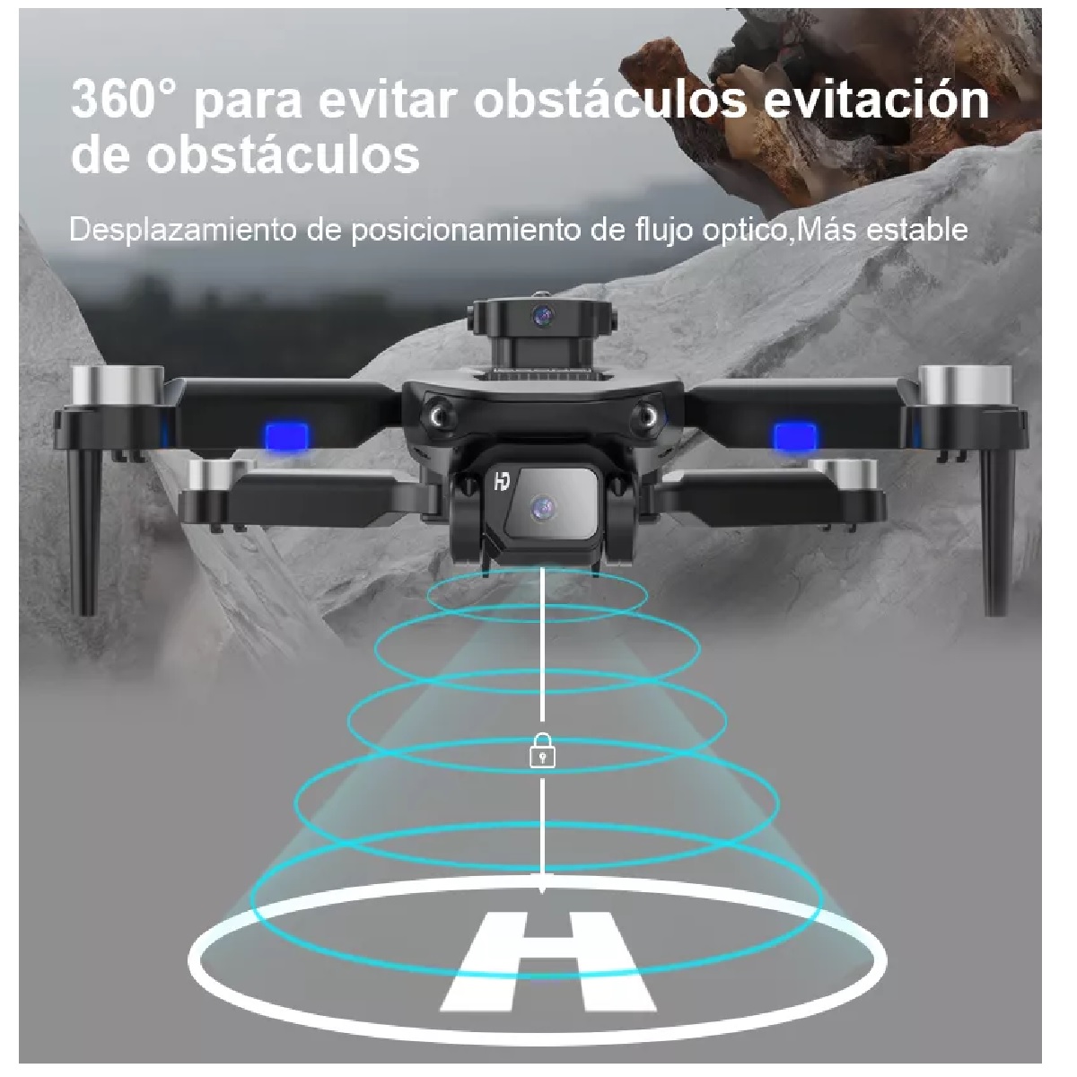 Drone Sin Escobillas Con 4k Cámara Dual 2baterías F196.