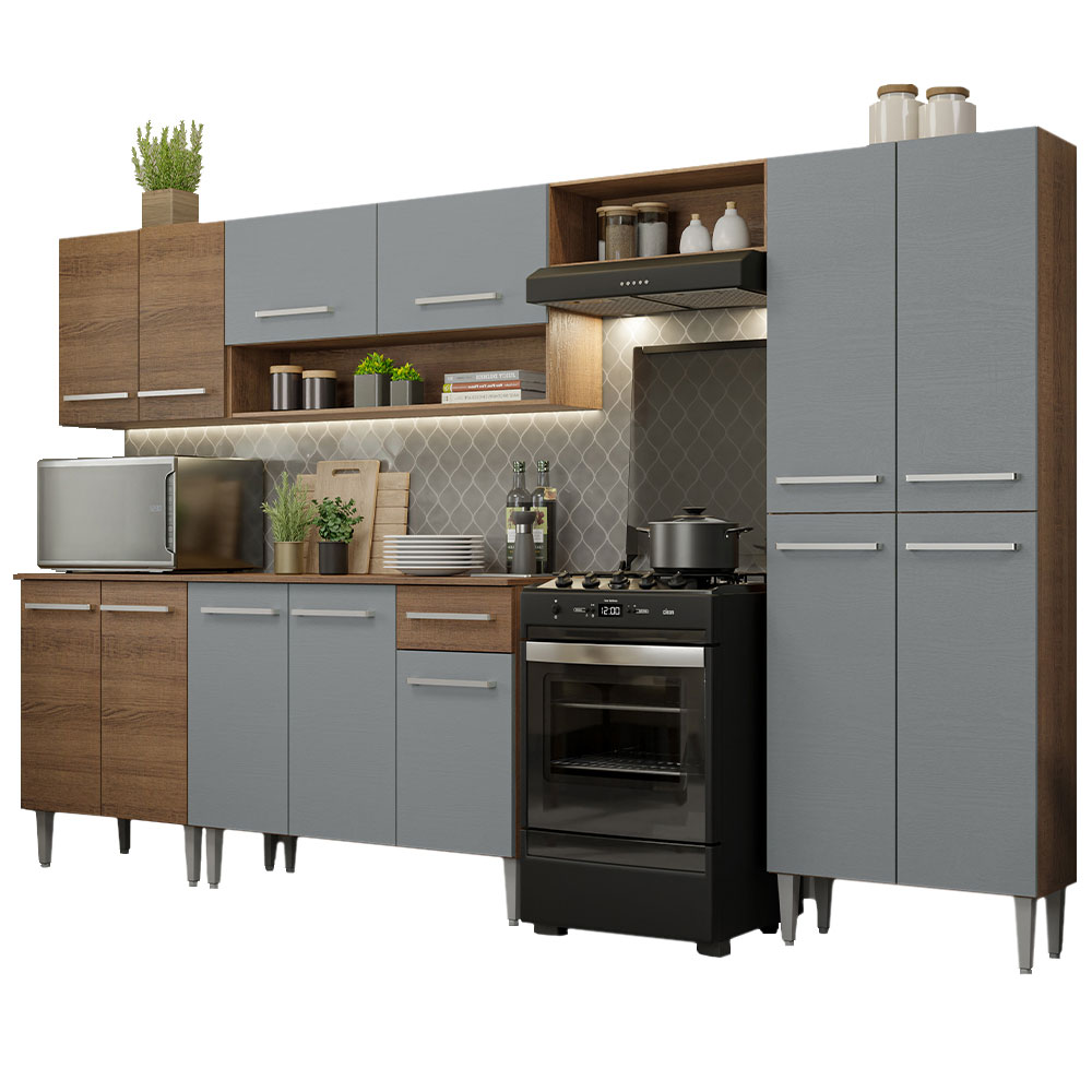 Cocina Integral Completa Modular Madesa Emilly 293cm MG 01.