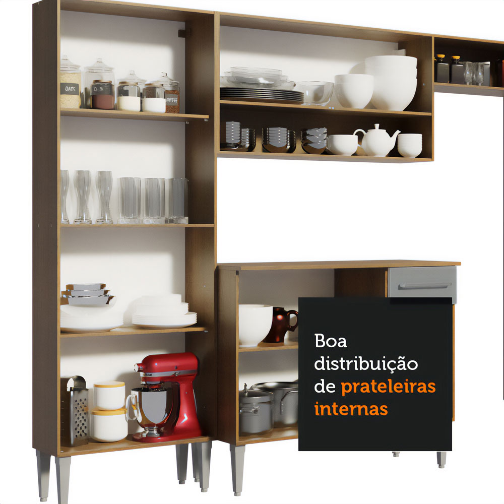 Cocina Integral Completa Modular Madesa Emilly 293cm MG 01.