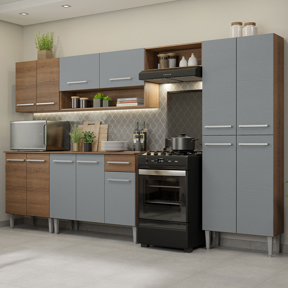 Cocina Integral Completa Modular Madesa Emilly 293cm MG 01.