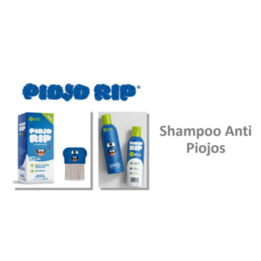Piojo RIP Shampoo Anti piojos con ingredientes naturales 120 ml + peine.