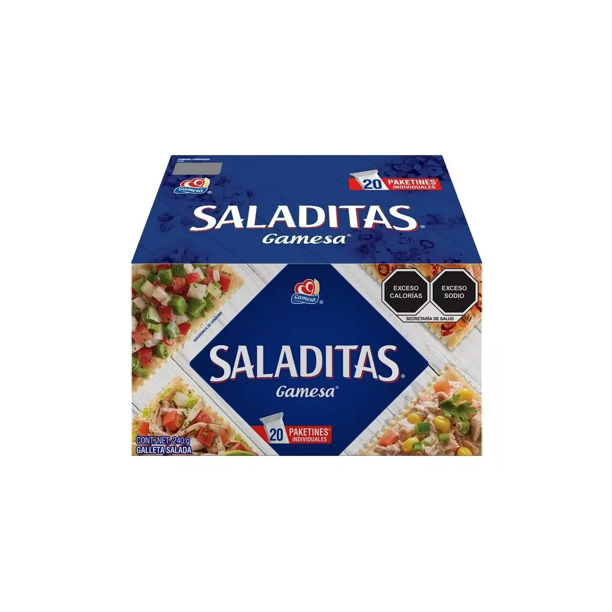 Galletas Gamesa Saladitas 20 Paketines Individuales de 12 G