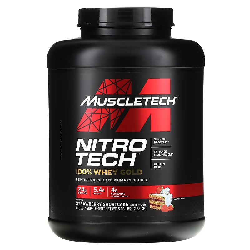 PROTEINA MUSCLETECH NITRO-TECH WHEY  SABOR SHORTCAKE FRESA  69 SERV