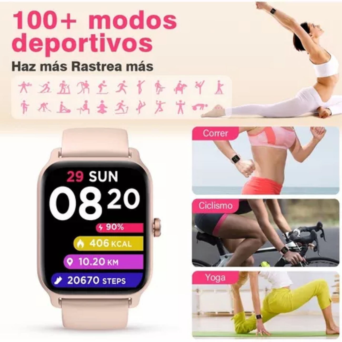 Smartwatch 1.8'' Reloj Inteligente Bluetooth Llamada Alexa