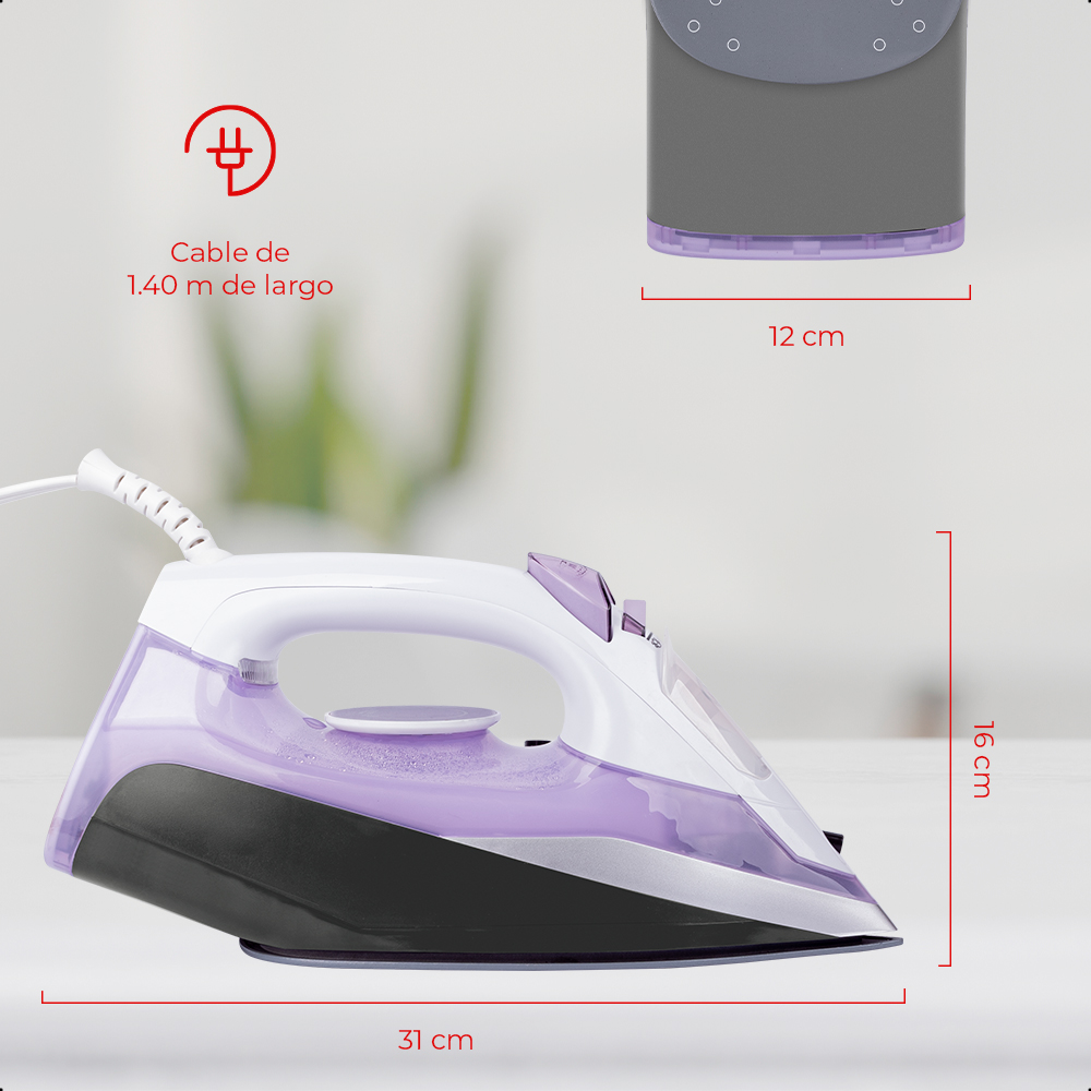 Daewoo Plancha de Vapor DSI-9204, Vapor Vertical, con potencia de 1100W.