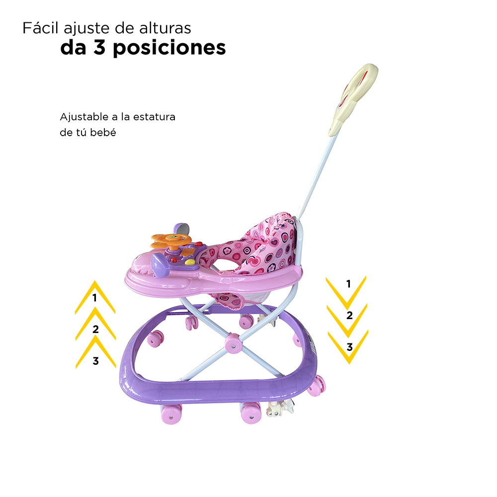 Andadera D'bebé Play Rosa con Morado.