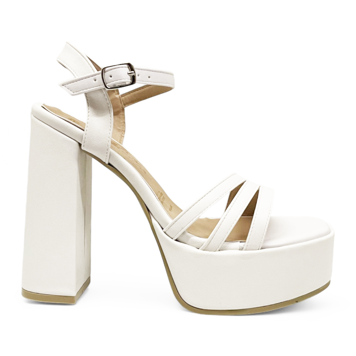 Zapatillas Blancas De Plataforma Mujer Novia Fiesta Sheila Moda .