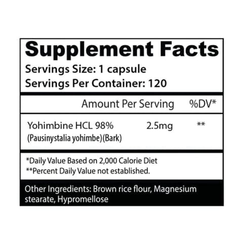 Termogenico Insane Labz Yohimbine HCL 120 Caps .