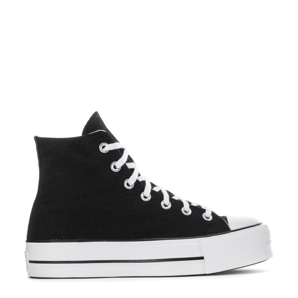 Tenis Converse de Plataforma Lift Negros en Bota de Lona para Mujer 560845F
