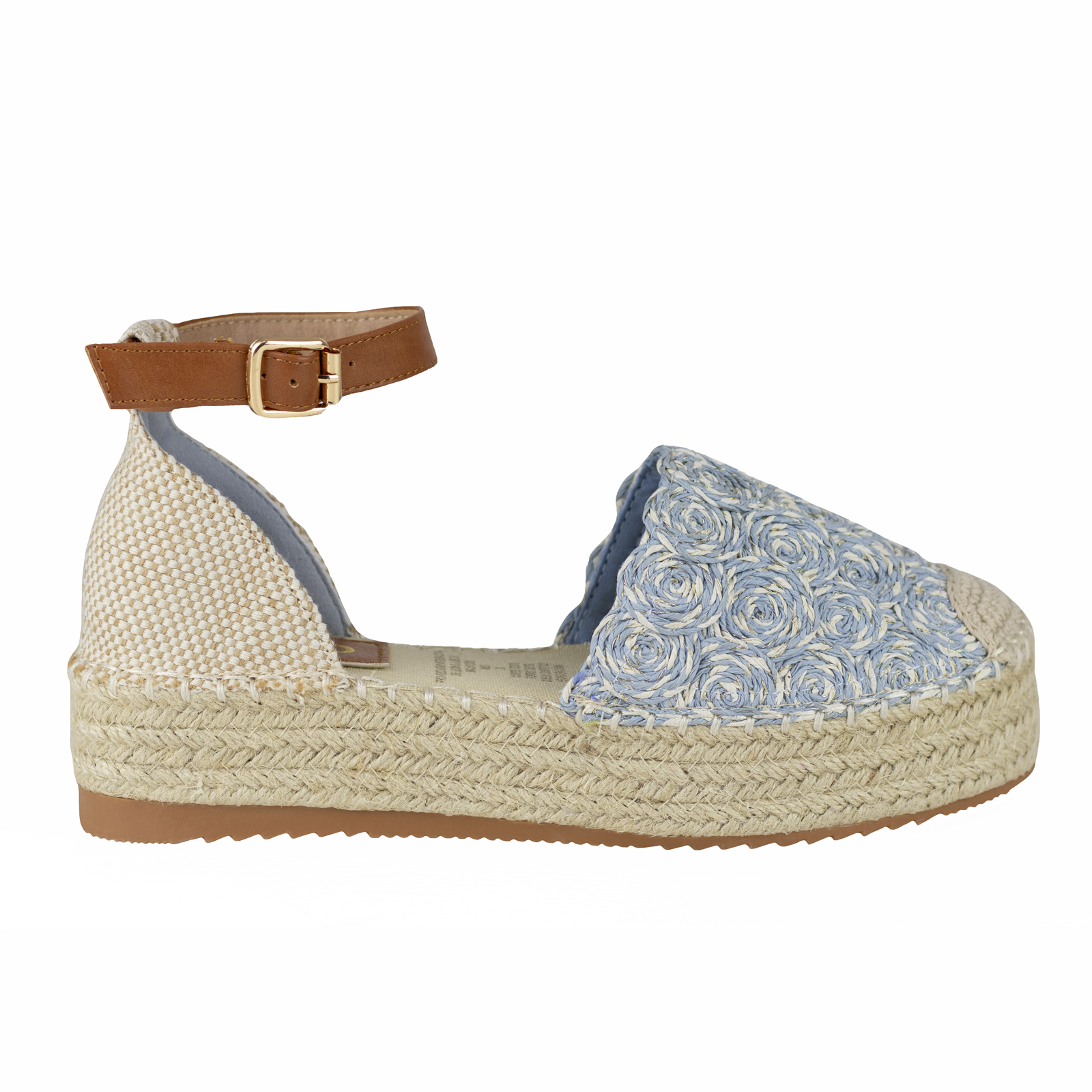 Sandalias De Tela Descanso Mujer Capa De Ozono 612301 Azul.