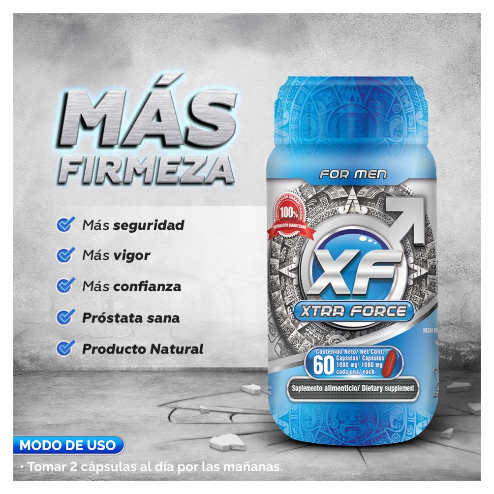 Vigorizante masculino, Próstata Sana, Xtraforce 100% Garantizado  Frasco 60.
