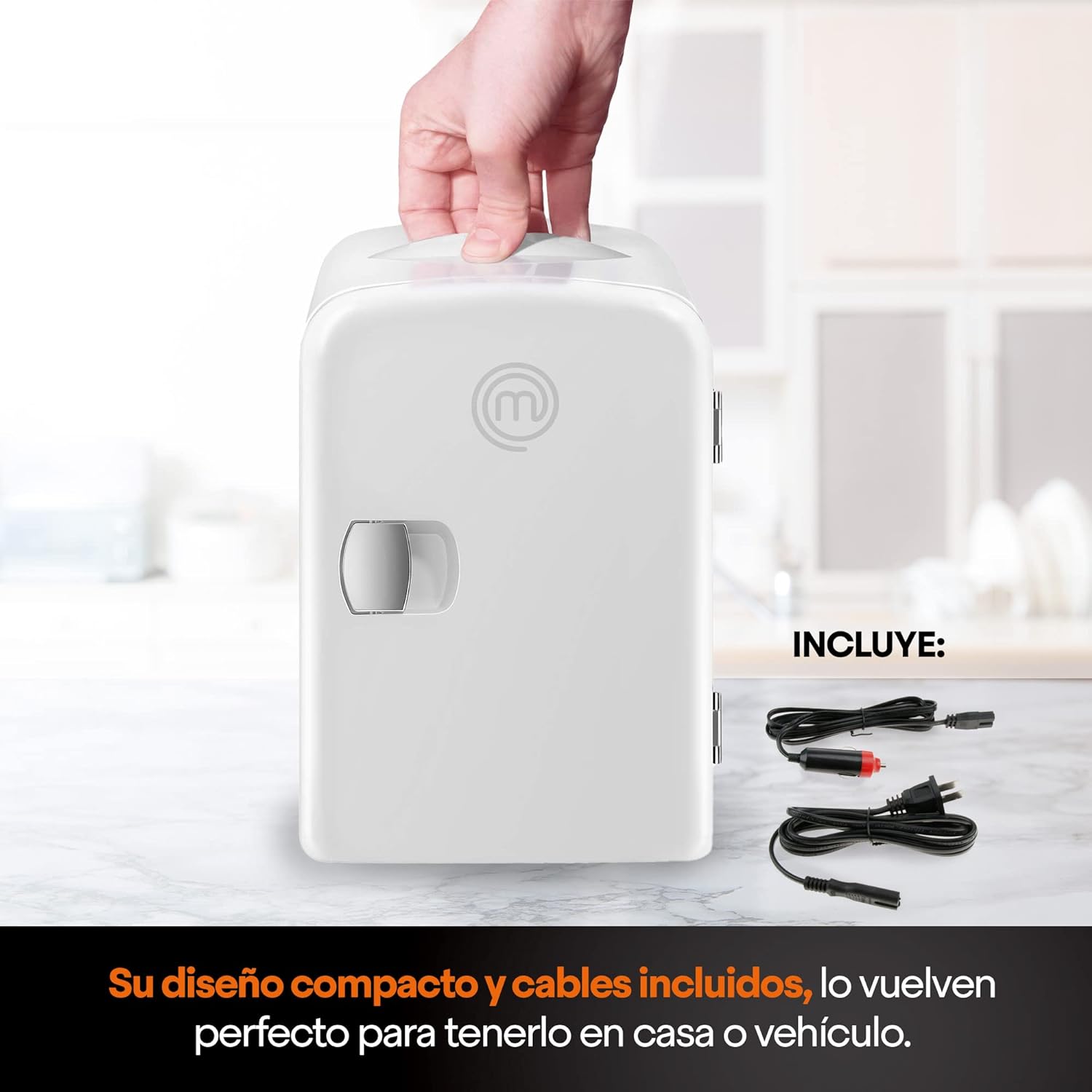 Mini refrigerador masterchef 4 litros snack-to-go blanco mk-f-4white.