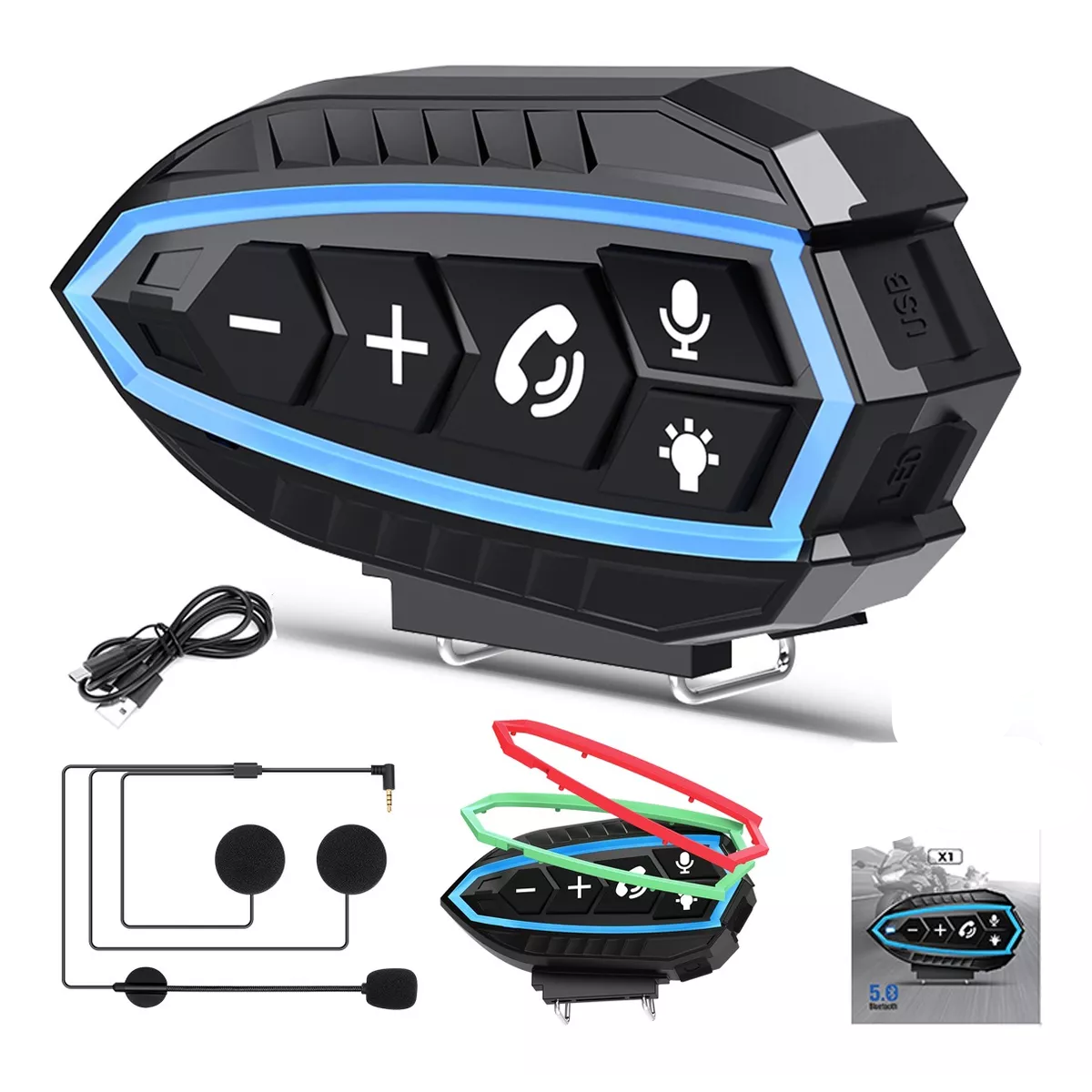Audífonos Para Casco De Motos Bluetooth5.0 Impermeables Ip67