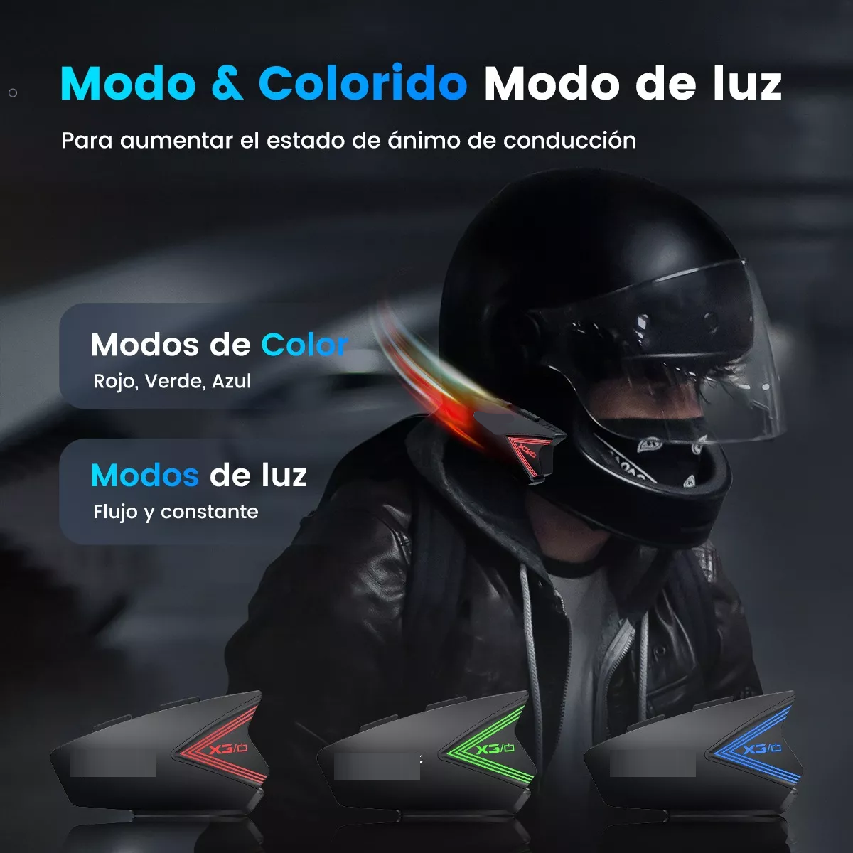  Audífonos Bluetooth 5.0 Para Casco De Motos Ip65 1500 Mah.
