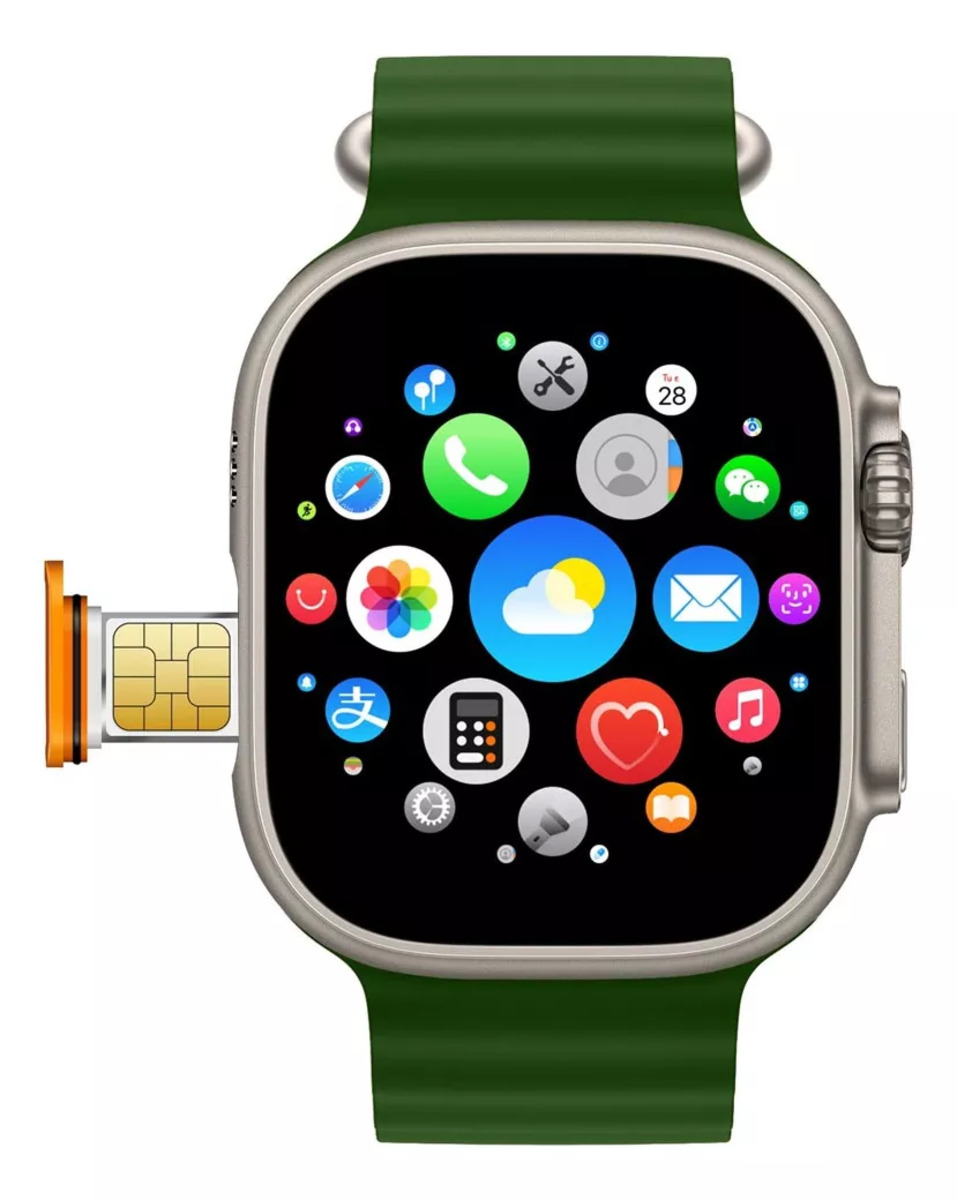 Reloj Android Watch Fralugio HK Ultra One 2GB RAM 16GB ROM  VERDE 