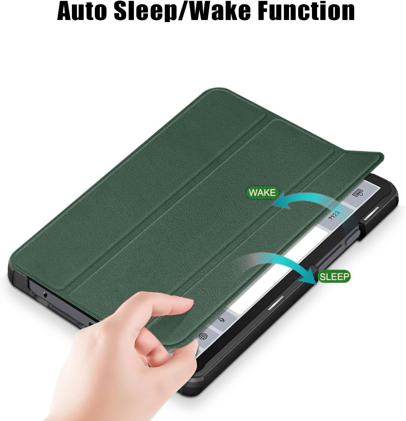 Funda + Teclado + Mouse Para Tablet Galaxy Tab A9 8.7 Sm-x110 (2023) Verde