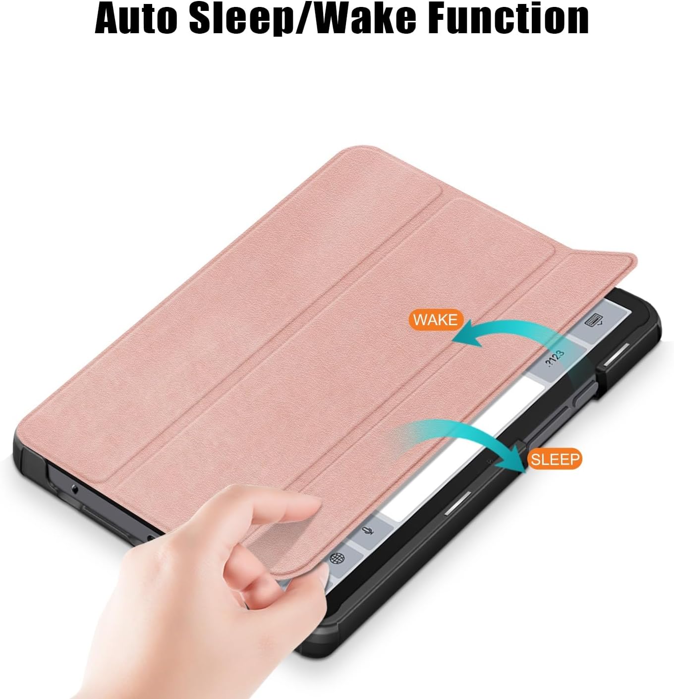 Funda + Teclado + Mouse Para Tablet Galaxy Tab A9 8.7 Sm-x110 (2023) Rose Gold.