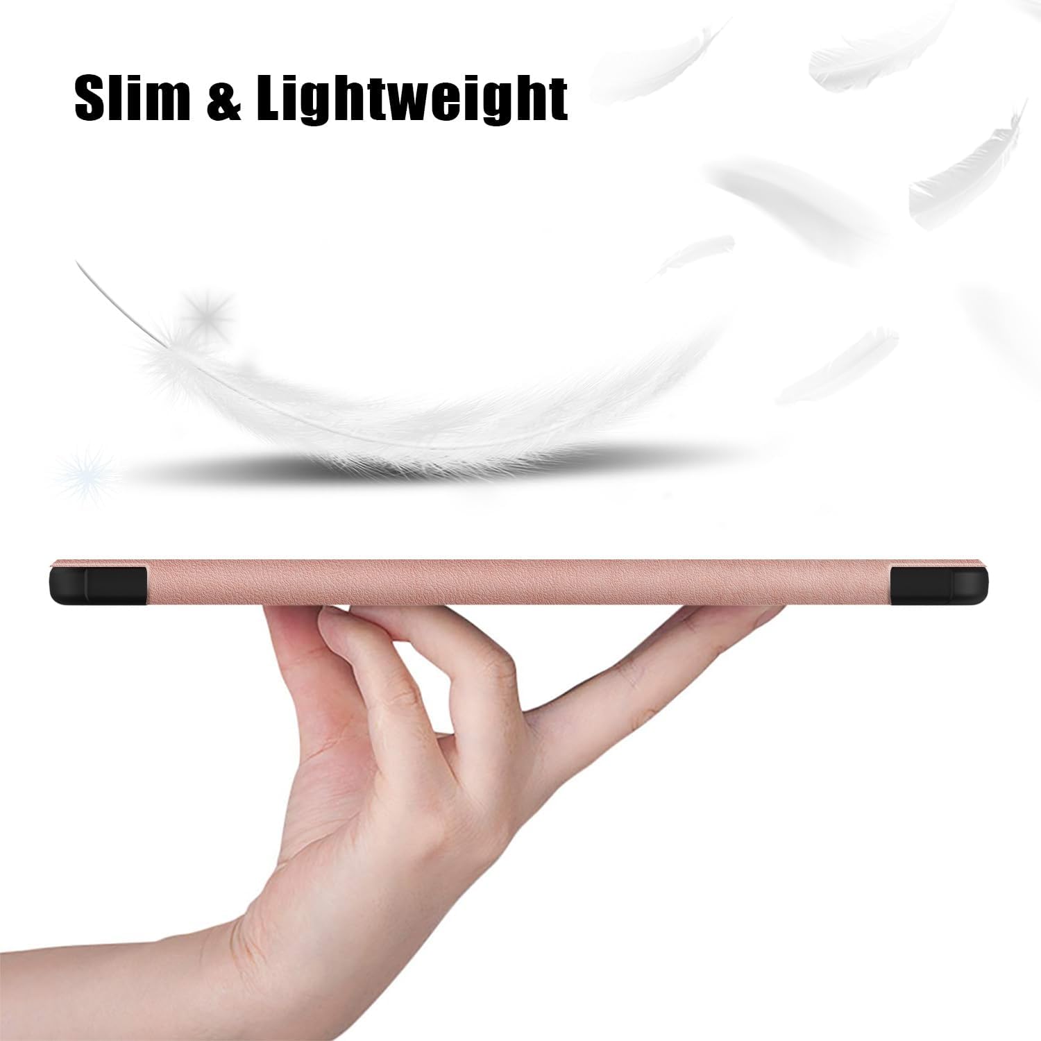 Funda + Teclado + Mouse Para Tablet Galaxy Tab A9 8.7 Sm-x110 (2023) Rose Gold.